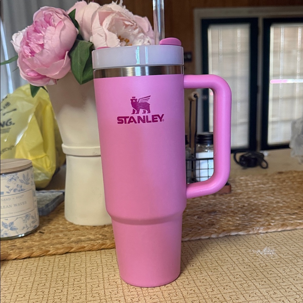 Stanley Pink Travel Mug with Handle